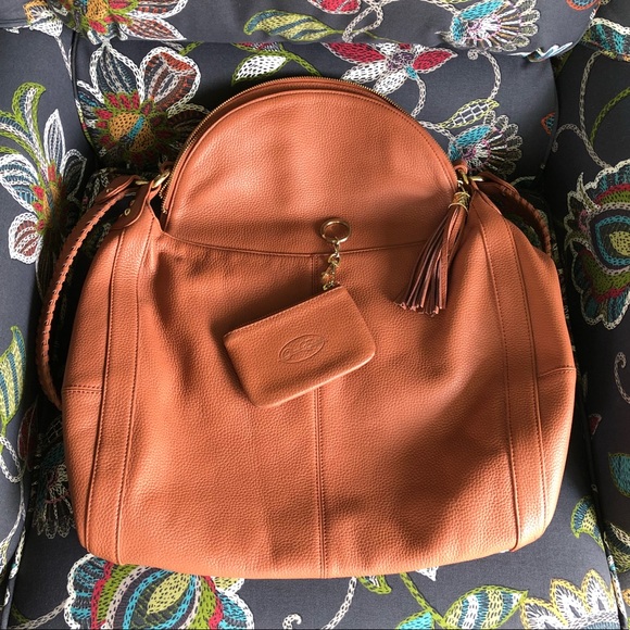 NWT Onna Ehrlich Cognac Leather Rachel Hobo Bag - Picture 4 of 8